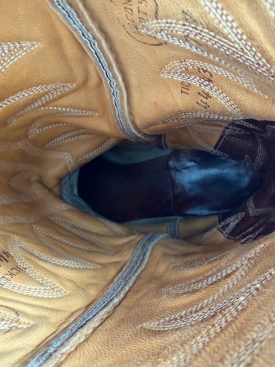 Vintage Nocona Brown Leather Western Cowboy Boots Size 9 D Made in USA Texas main image 7